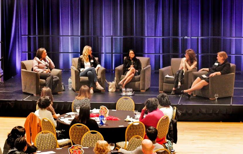 discussion panel on stage